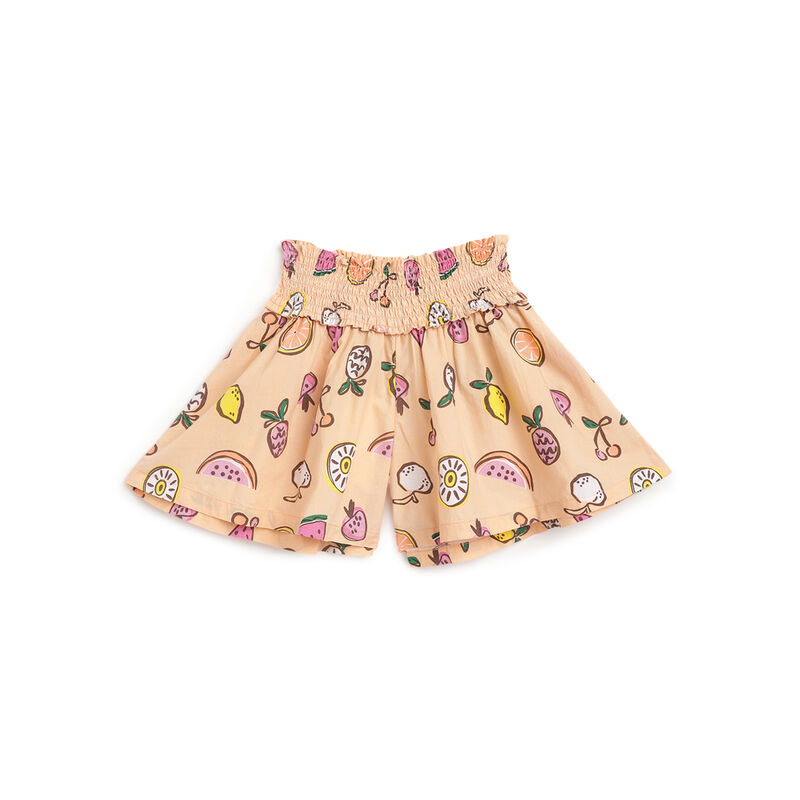 Girls Orange Printed Shorts image number 0